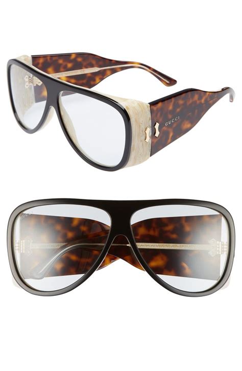 gucci 63mm sunglasses|gucci oversized aviator sunglasses.